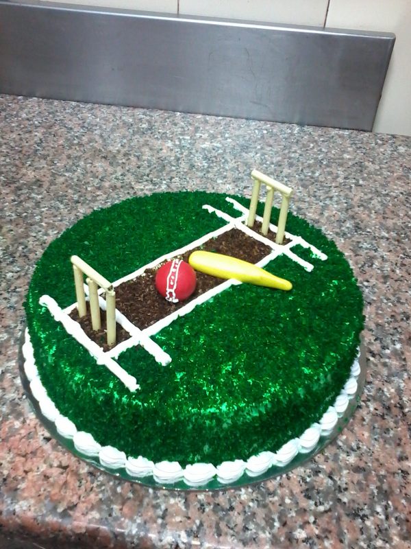 cricket theme cake