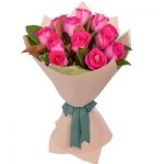 15 pink roses