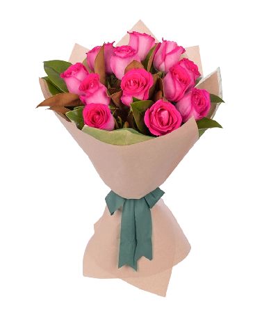 15 pink roses