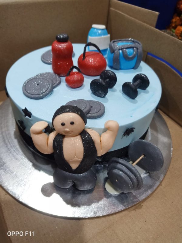 gym theme cake